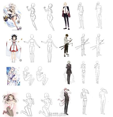 日系人體比例練習(xí)——動漫人物入門訓(xùn)練